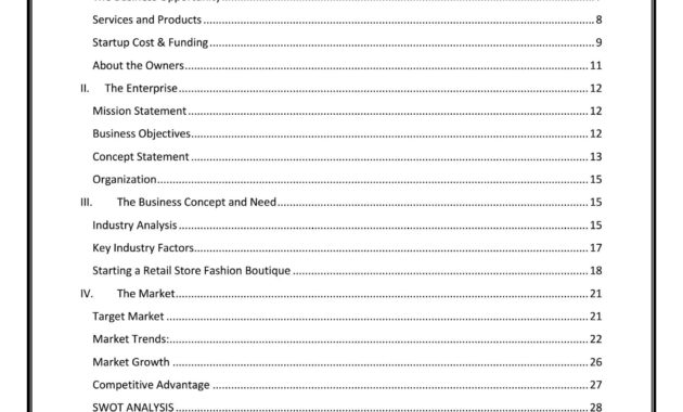 Retail Fashion Store Business Plan Template Physical Intended For Retail Business Proposal Template
