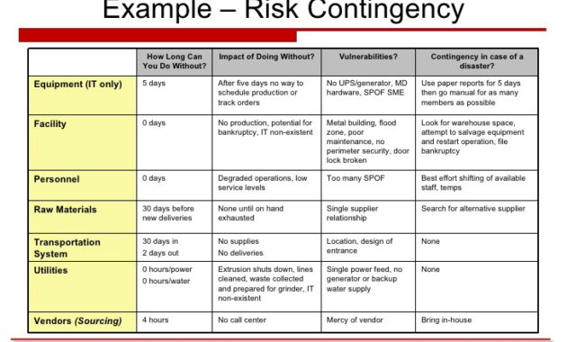 Risk Management Plan Example Emmamcintyrephotography With Cost Impact Analysis Template