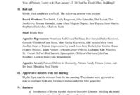 Rotary Board Meeting Minutes Template • Invitation Regarding Board Of Directors Meeting Minutes Template