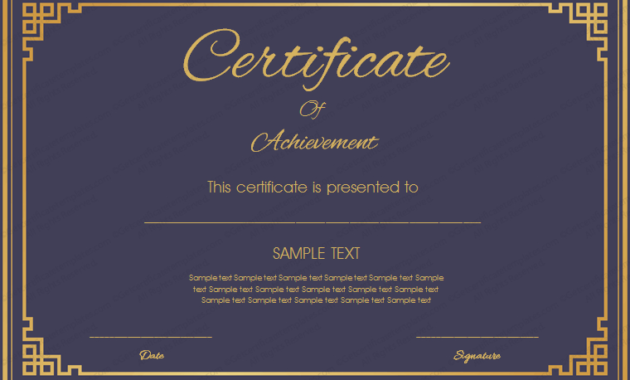 Royal Blue Certificate Of Achievement Template Within Drawing Competition Certificate Template 7 Designs
