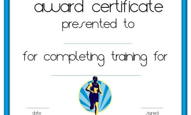 Running Certificate Templates Free Customizable Regarding Awesome Finisher Certificate Templates