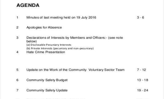 Safety Agenda Templates 10 Free Sample Example Format Inside Safety Committee Agenda Template