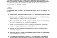 Safety Committee Meeting Agenda Template Regarding Printable Safety Committee Meeting Agenda Template