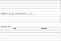 Safety Meeting Form Download Printable Pdf Templateroller Inside Safety Training Log Template
