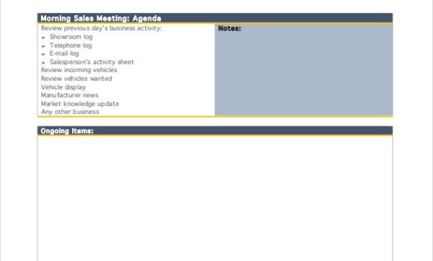 Sales Agenda Template 5 Free Word Pdf Documents Within Word Agenda Template Free Download