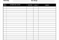 Sales Call Report Emmamcintyrephotography For Police Daily Activity Log Template