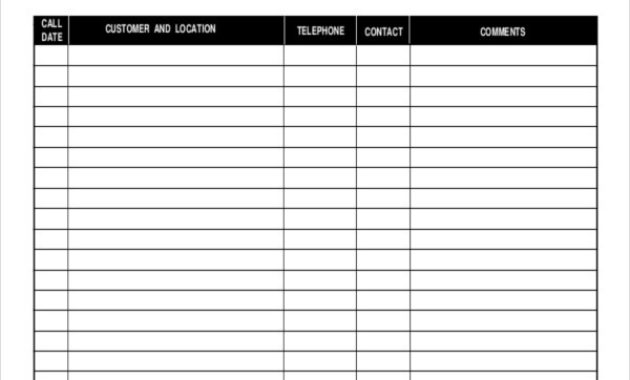 Sales Call Report Emmamcintyrephotography For Police Daily Activity Log Template