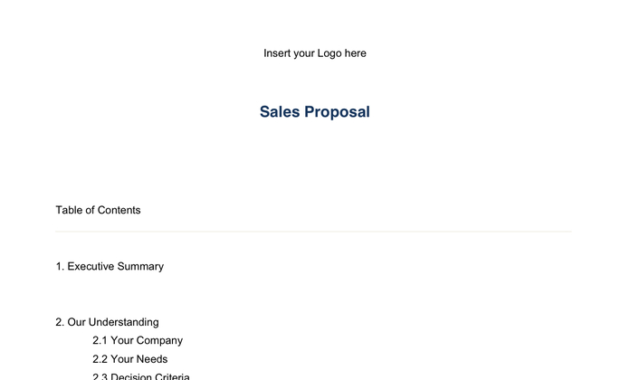 Sales Proposal Template In Word And Pdf Formats Within Sales Business Proposal Template