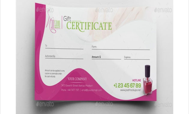 Salon Gift Certificate Template 9 Free Pdf Psd Ai Pertaining To Free Printable Beauty Salon Gift Certificate Templates