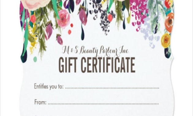 Salon Gift Certificate Template 9 Free Pdf Psd Ai Regarding Beauty Salon Gift Certificate