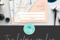 Salon Gift Certificate Template Marble Voucher Design Throughout Tattoo Gift Certificate Template Coolest Designs