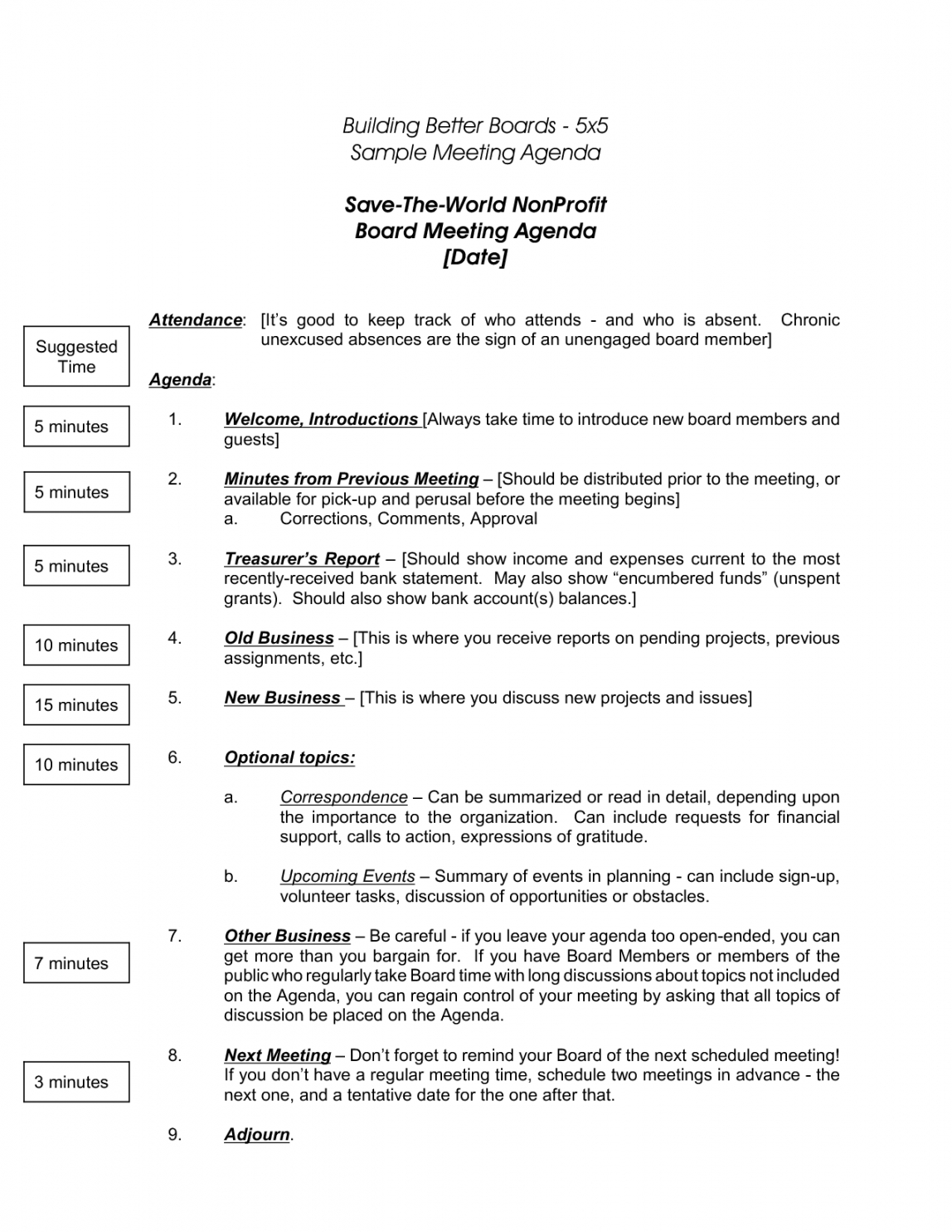 Sample Agenda Template For Board Meeting Inside Sample Agenda Template For Meeting