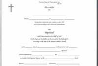 Sample Baptism Certificate Templates Sample Certificate Regarding Roman Catholic Baptism Certificate Template