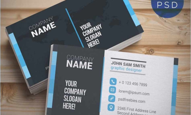 Sample Business Card Templates Free Download Inside Blank Business Card Template Psd