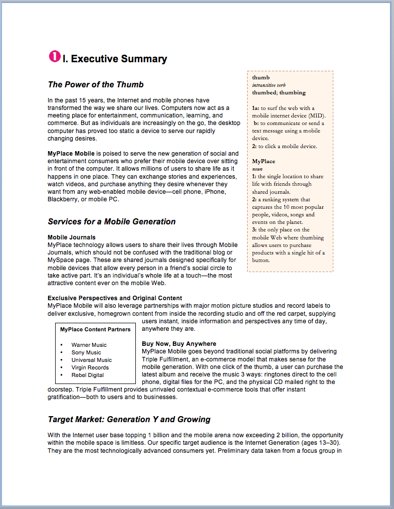 Sample Business Plan Fotolip Regarding Sample Business Proposal Template