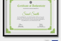 Sample Certificate Of Authenticity Template 29 In Certificate Of Authenticity Free Template