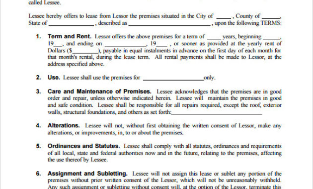 Sample Commercial Rental Agreement Cnbam For Business Lease Proposal Template