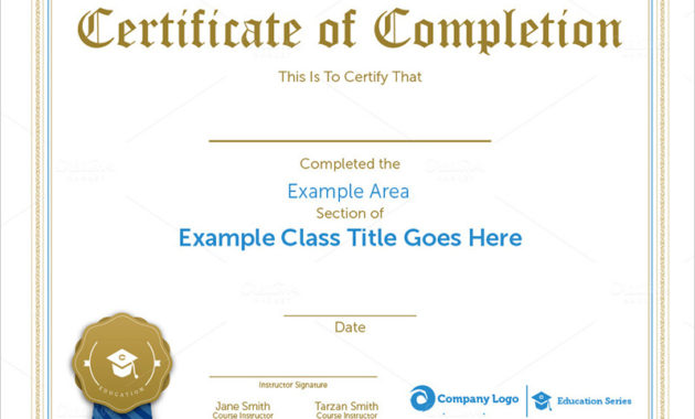Sample Completion Certificate Templates Download In Awesome Certificate Of Completion Templates Editable