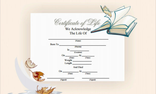 Sample Death Certificate Template 7 Download Documents For Awesome Blank Death Certificate Template 7 Documents