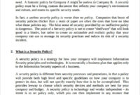 Sample It Security Policy Template 9 Free Documents Inside Health And Safety Policy Template For Small Business
