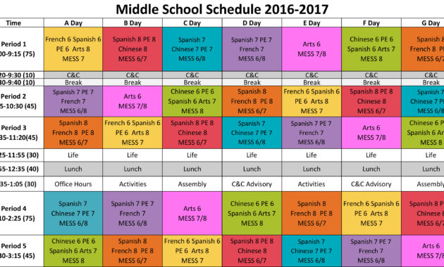 Schedule Driverlayer Search Engine Inside Free Middle School Agenda Template