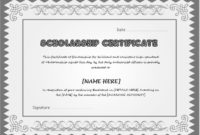 Scholarship Award Certificate Template Word Excel Regarding Amazing Scholarship Certificate Template Word