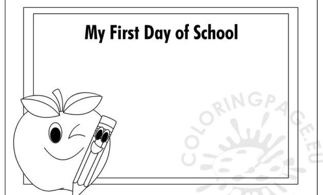 School Archives Page 2 Of 10 Coloring Page With Printable First Day Of School Certificate Templates Free