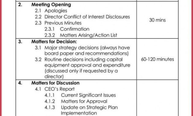School Board Meeting Agenda Template With Regard To Quality Meeting Agenda Template Doc