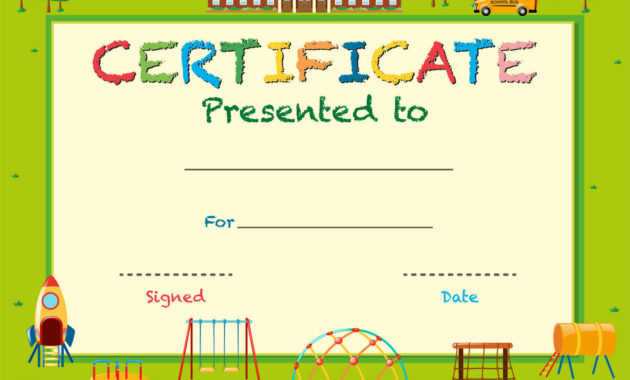 School Certificate Template Calepmidnightpigco Pertaining To Vbs Certificate Template