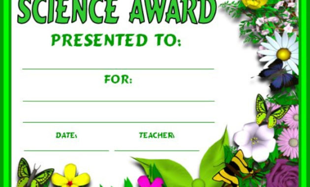 Science Award Certificates Within Awesome Science Achievement Certificate Template Ideas