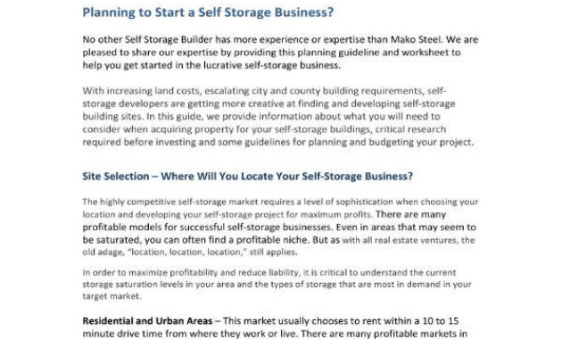 Self Storage Business Plan Pdf Oxynux Intended For Accounting Firm Business Plan Template
