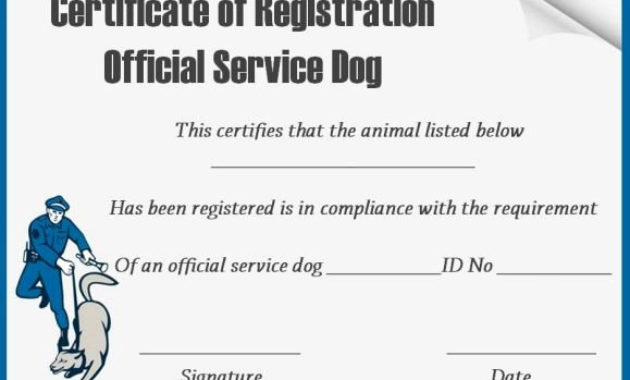 Service Dog Id Card Template Free Download Peterainsworth With Regard To Best Service Dog Certificate Template