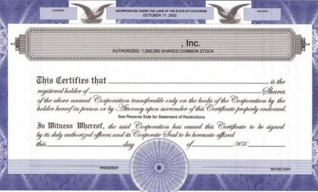 Share Certificate Template Ontario 5 Shocking Facts About Intended For Corporate Share Certificate Template