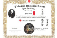 Shotokan Karate Custom 11 X 14 Certificate Ebay In Boxing Certificate Template