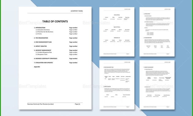 Simple Business Continuity Plan Template Australia Intended For Business Continuity Plan Template Australia