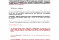 Simple Business Requirement Document Template Business Within Example Business Requirements Document Template