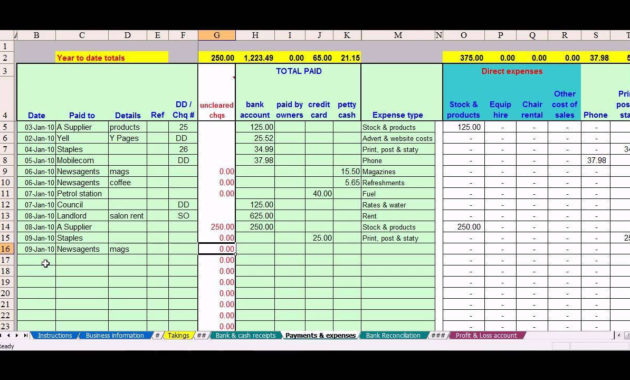 Simple Excel Spreadsheet For Small Business Dbexcel For Excel Templates For Accounting Small Business