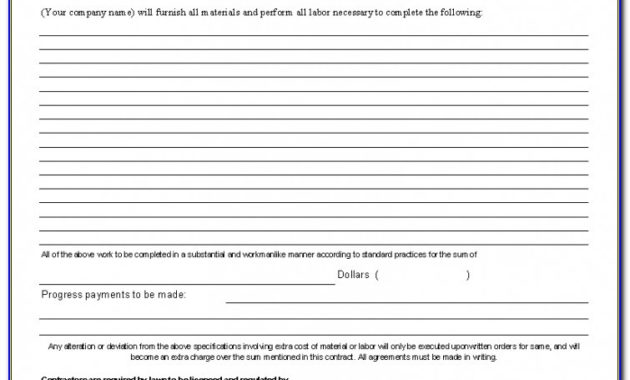 Simple Lawn Care Contract Template Form Resume Intended For Lawn Care Proposal Template