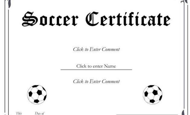 Simple Soccer Award Certificate Example In Soccer Mvp Certificate Template