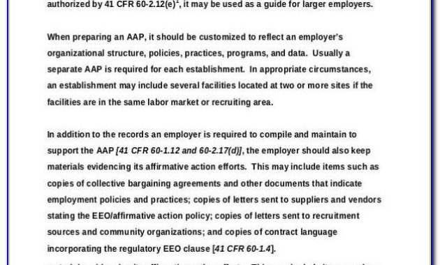 Small Business Investment Contract Sample Template In Affirmative Action Plan Template For Small Business
