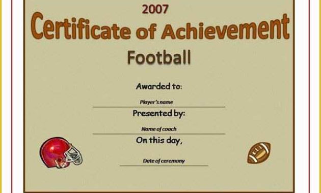 Soccer Award Certificate Templates Free Of 5 Best Of Free Intended For Best Soccer Award Certificate Template