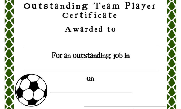 Soccer Certificate Templates Activity Shelter With Best Soccer Certificate Template