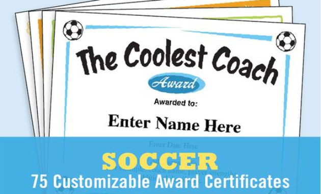 Soccer Certificates Soccer Awards Templates Child Throughout Free Player Of The Day Certificate Template Free