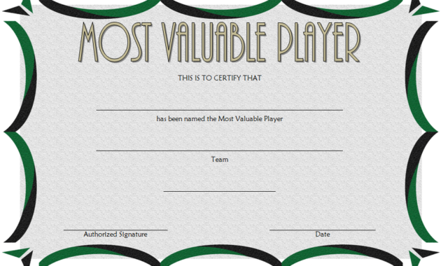 Soccer Mvp Certificate Template 7 Player Awards Free With Best Soccer Award Certificate Template