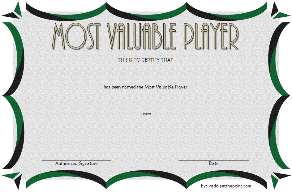 Soccer Mvp Certificate Template 7 Player Awards Free With Best Soccer Award Certificate Template