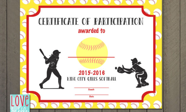 Softball Award Certificate Template 11 Template Ideas Within Free Softball Award Certificate Template