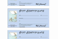 Spa Gift Certificate With Awesome Massage Gift Certificate Template Free Download