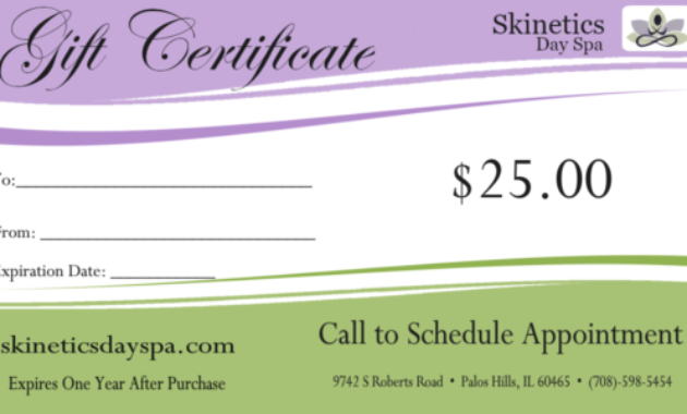 Spa Packages Skinetics Day Spa Inside Awesome Spa Gift Certificate