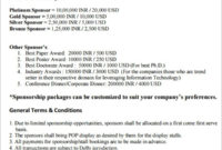 Sponsorship Proposal Templates 9 Download Free In Sponsor Proposal Template