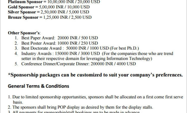 Sponsorship Proposal Templates 9 Download Free In Sponsor Proposal Template